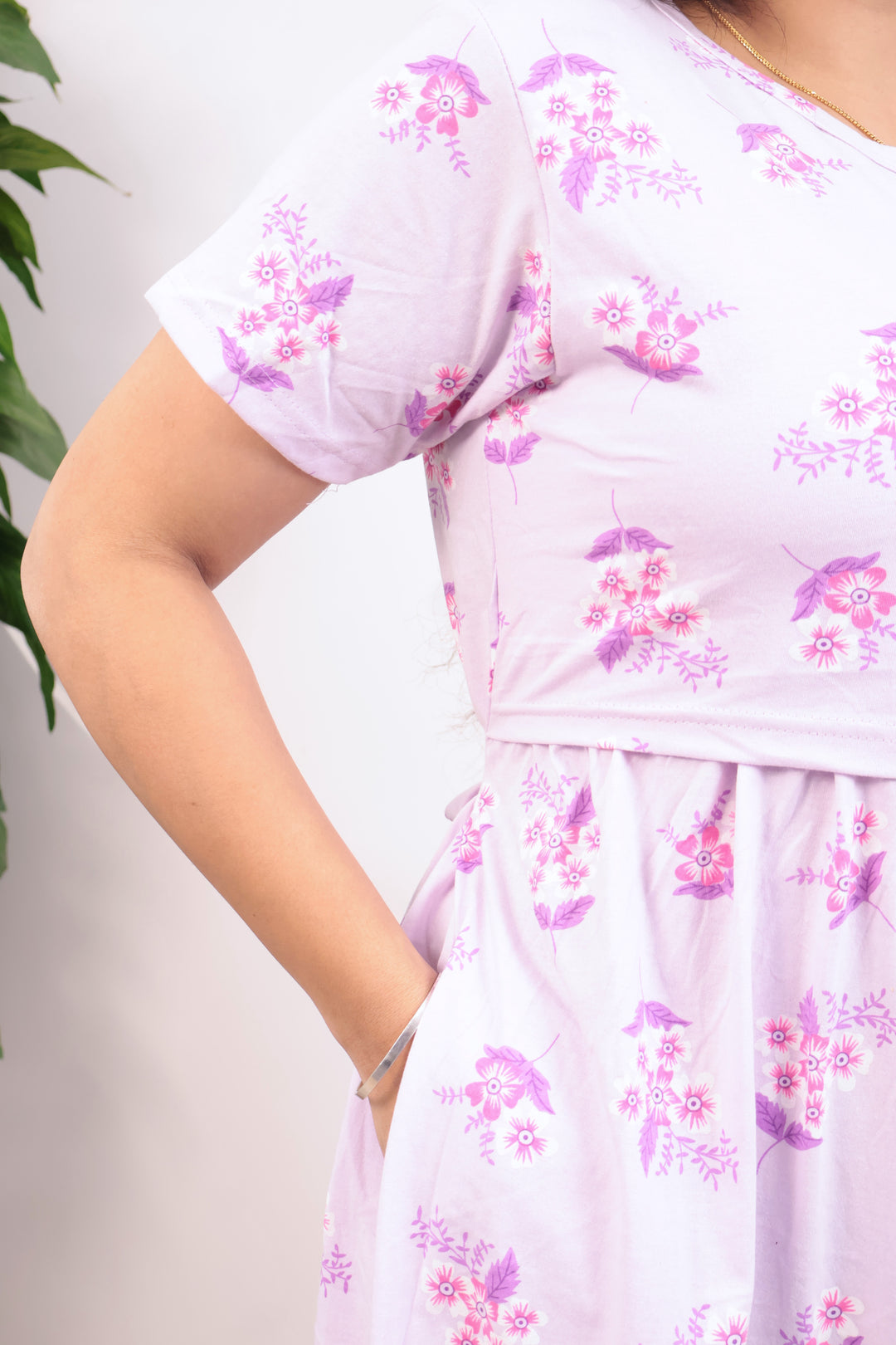 Jiyana1 Soft Cotton Full Length Maternity Loungewear