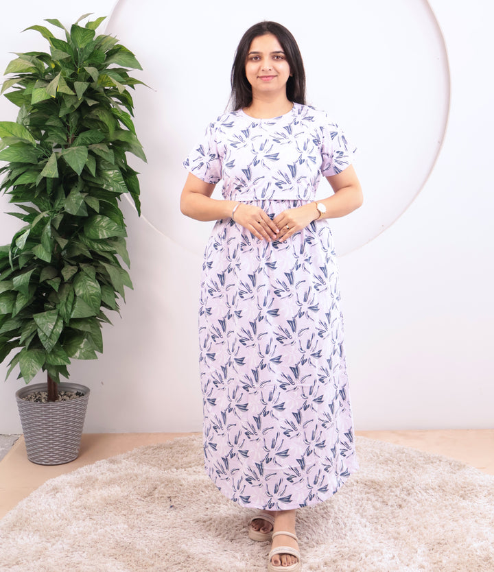 Shaniya1 Soft Cotton Full Length Maternity Loungewear