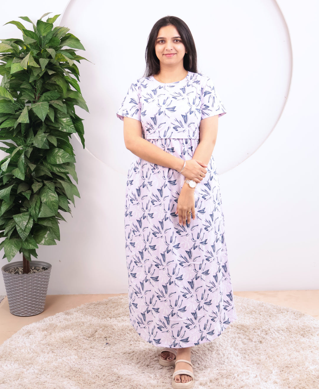 Shaniya1 Soft Cotton Full Length Maternity Loungewear