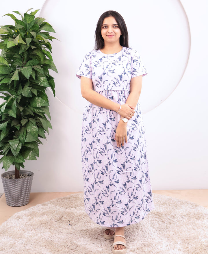Shaniya1 Soft Cotton Full Length Maternity Loungewear