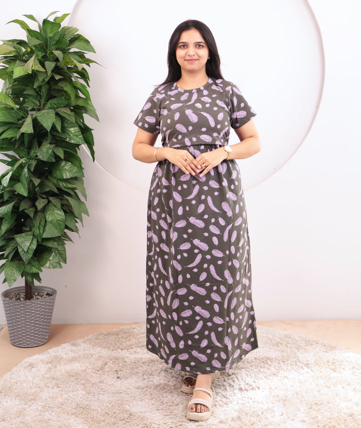Yazhlisai Soft Cotton Full Length Maternity Loungewear