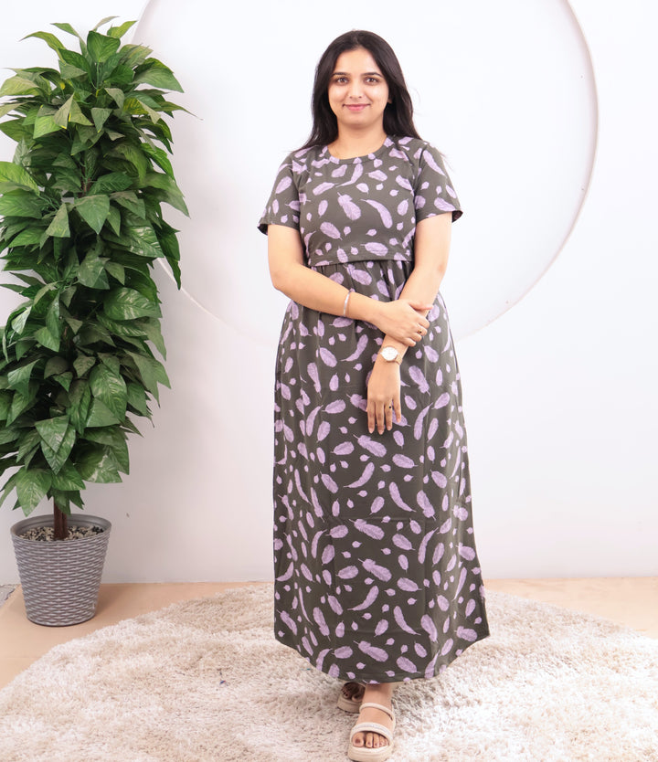 Yazhlisai Soft Cotton Full Length Maternity Loungewear