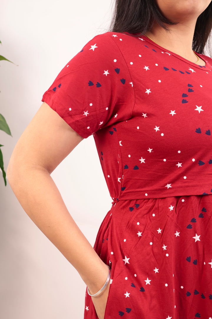 Dhavasri Lightweight Soft Cotton Full Length Maternity Loungewear