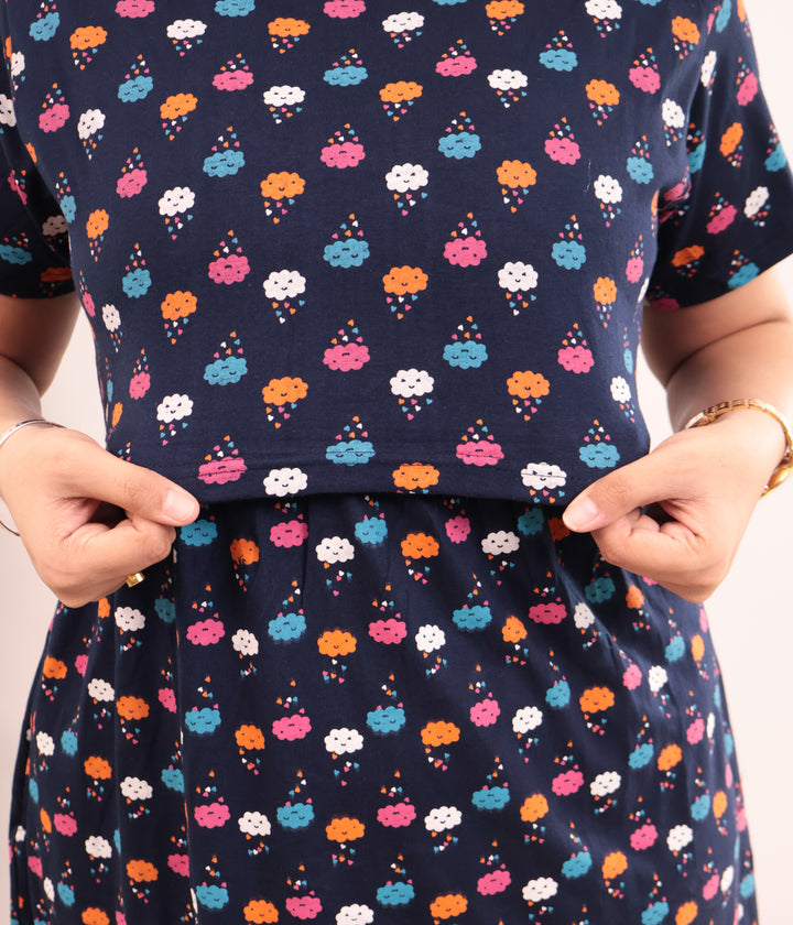 Nirve Soft Cotton Full Length Maternity Loungewear