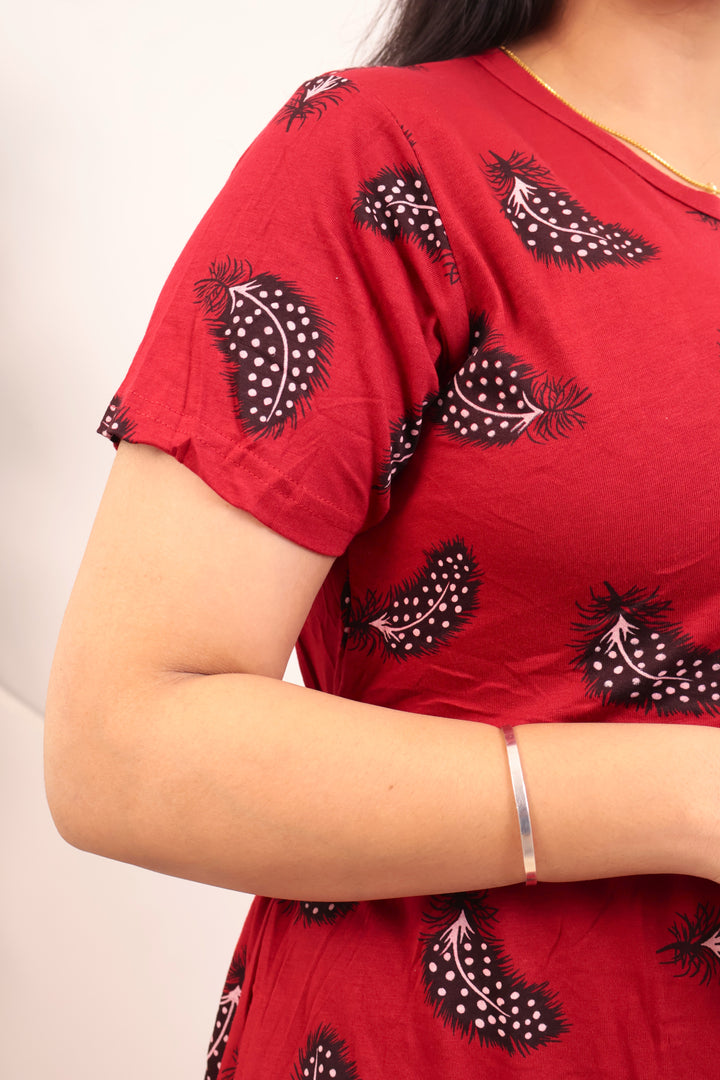 Winshika Lightweight Soft Cotton Full Length Maternity Loungewear