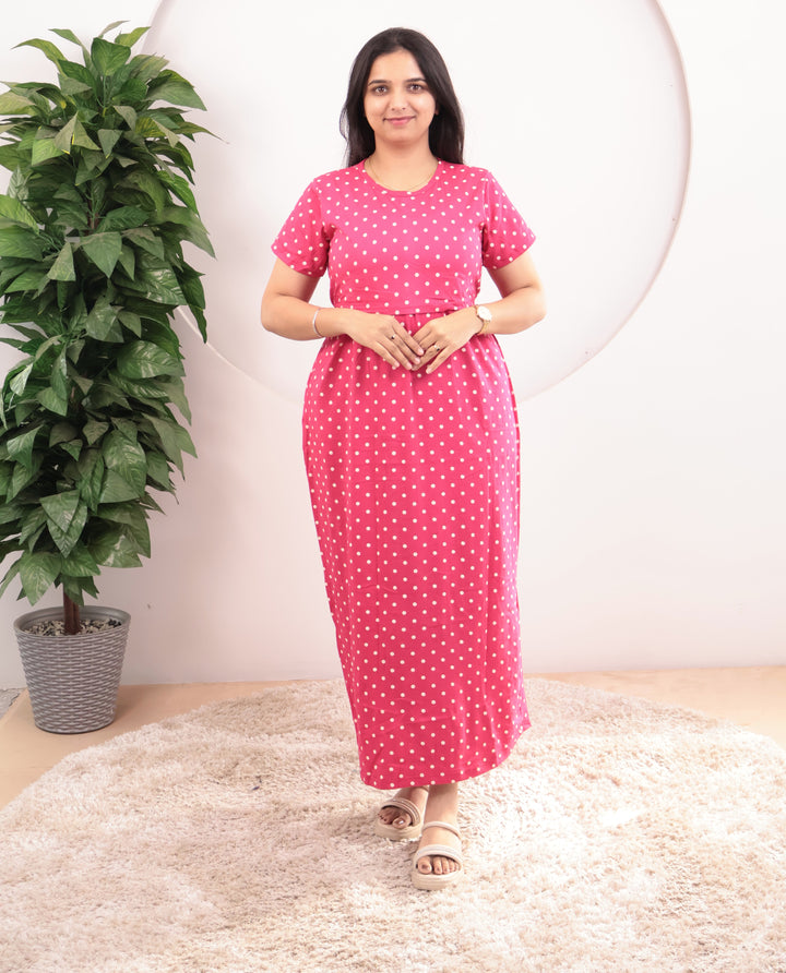 Aarika1 Soft Cotton Full Length Maternity Loungewear