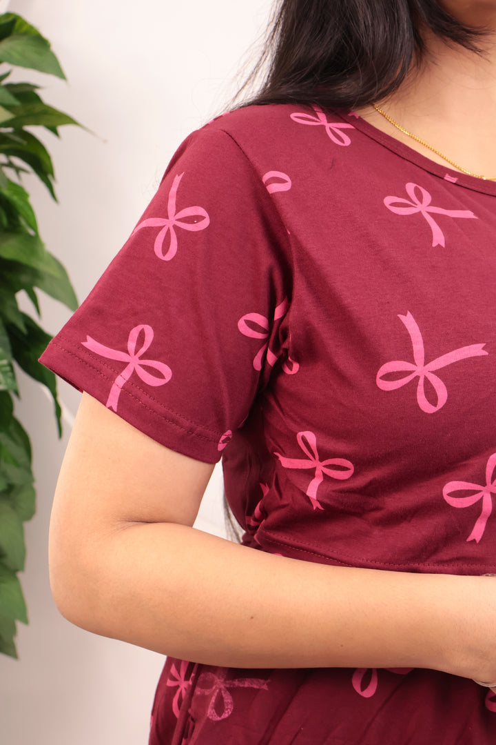 Thuhara Soft Cotton Full Length Maternity Loungewear