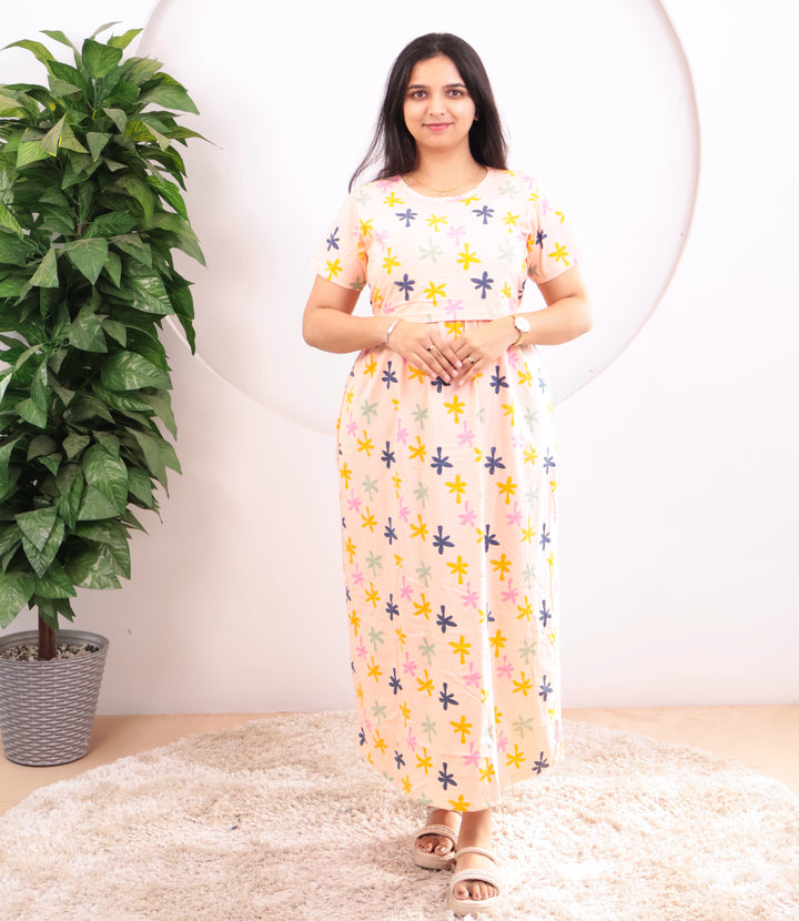 Nayel Soft Cotton Full Length Maternity Loungewear