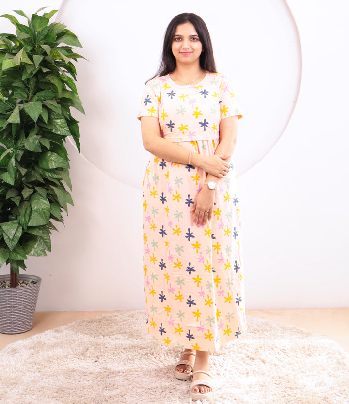 Nayel Soft Cotton Full Length Maternity Loungewear