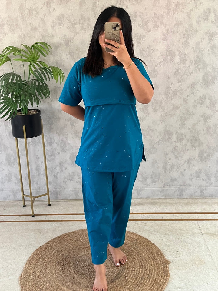 Zoya Cotton Maternity Top Pant Set