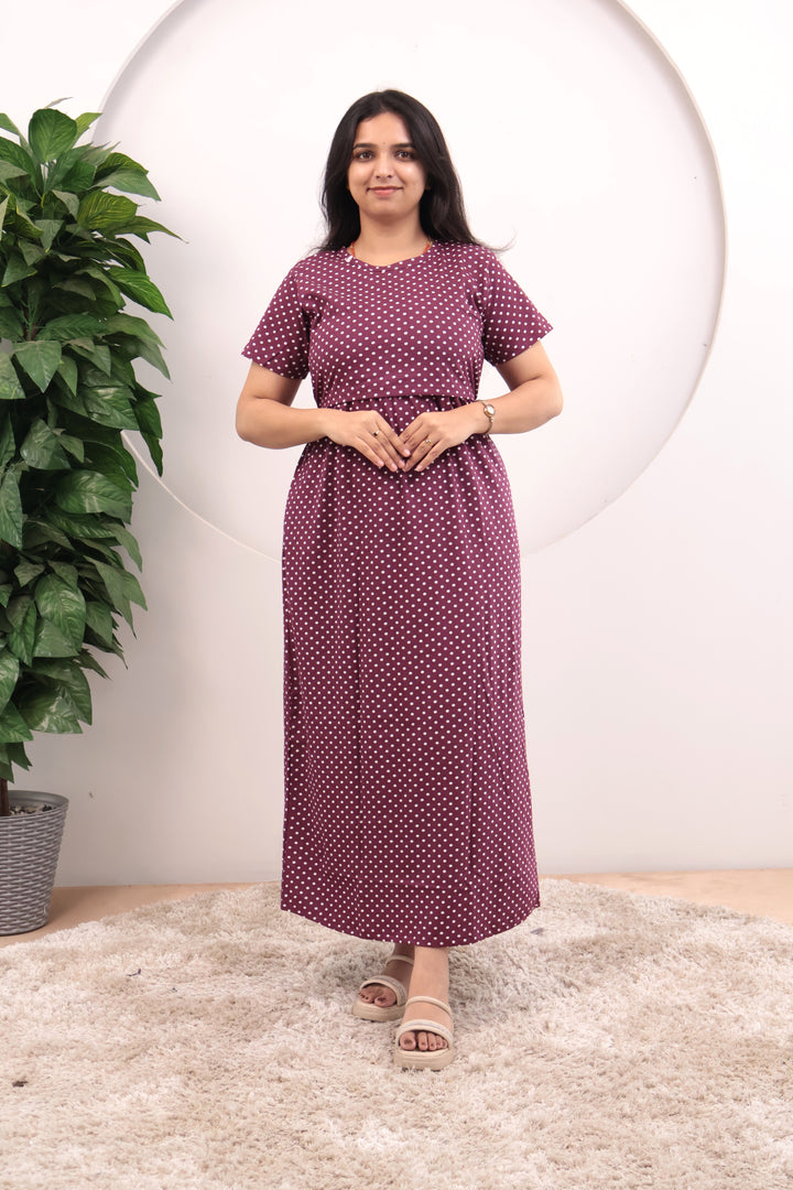Yuvina Soft Cotton Full Length Maternity Loungewear