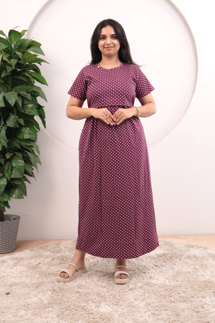 Yuvina Soft Cotton Full Length Maternity Loungewear