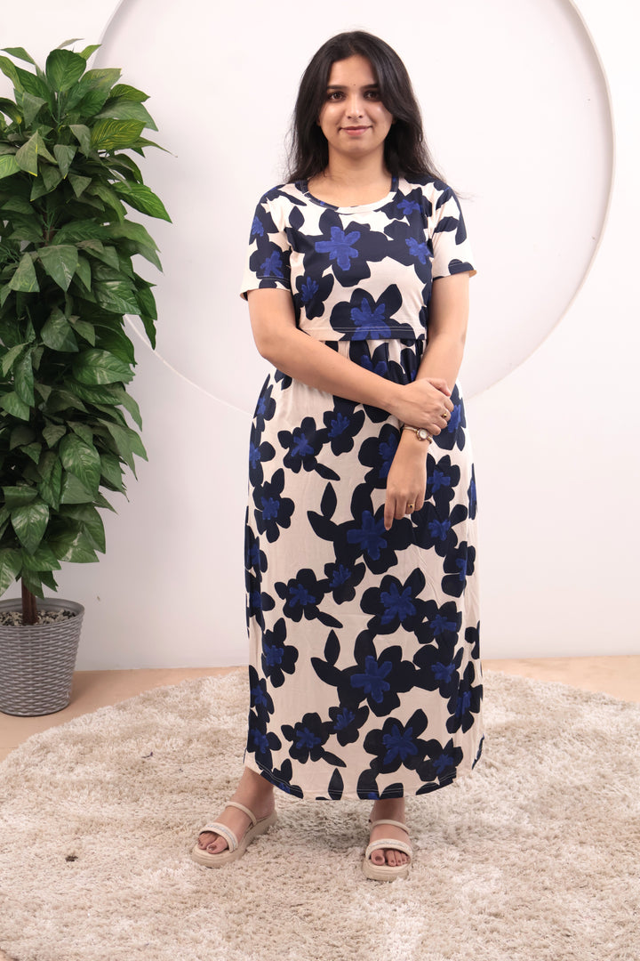 Binal1 Soft Cotton Full Length Maternity Loungewear