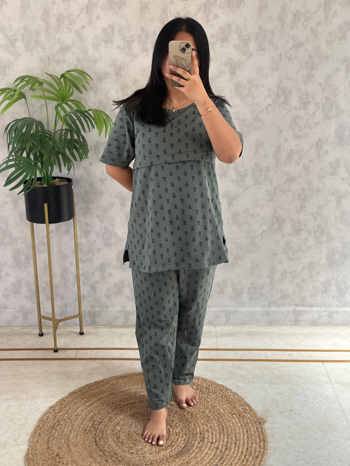 Meera SoftCotton Maternity Top Pant Set