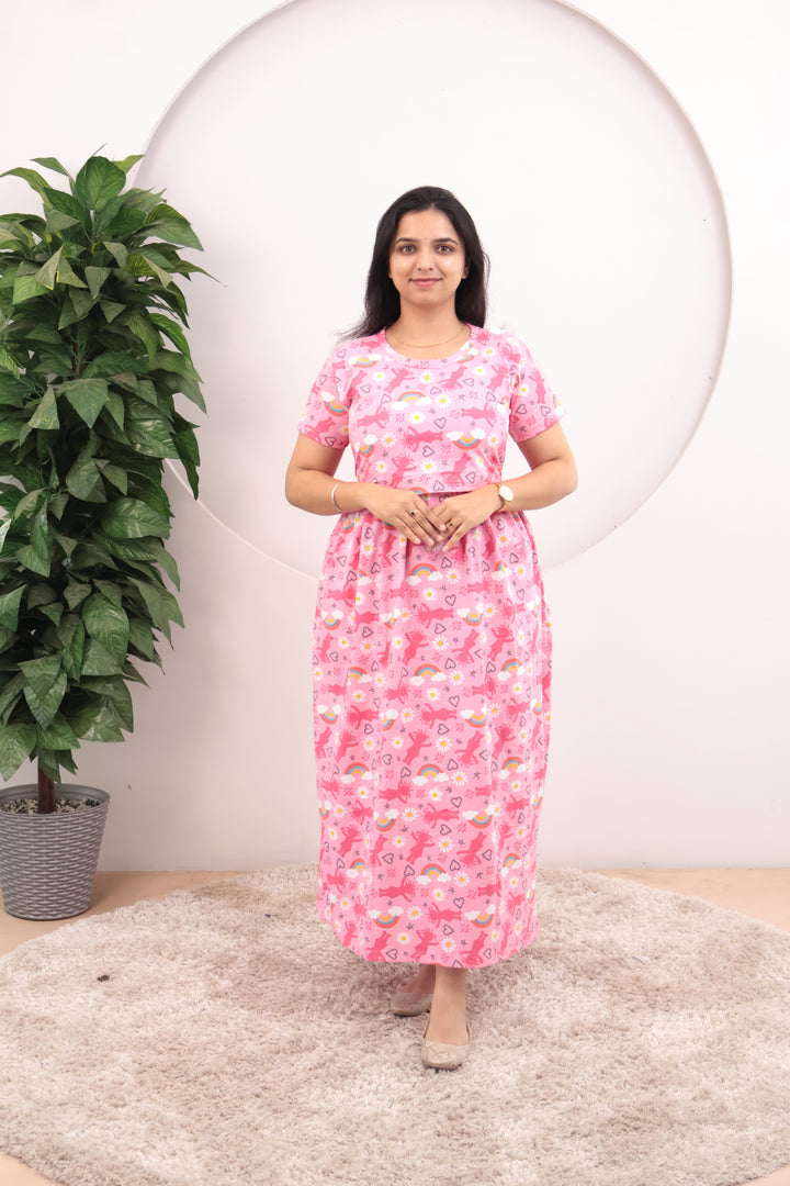 Diksha Soft Cotton Full Length Maternity Loungewear