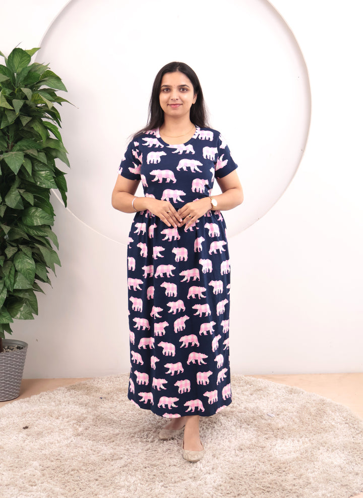 Maryam Soft Cotton Full Length Maternity Loungewear