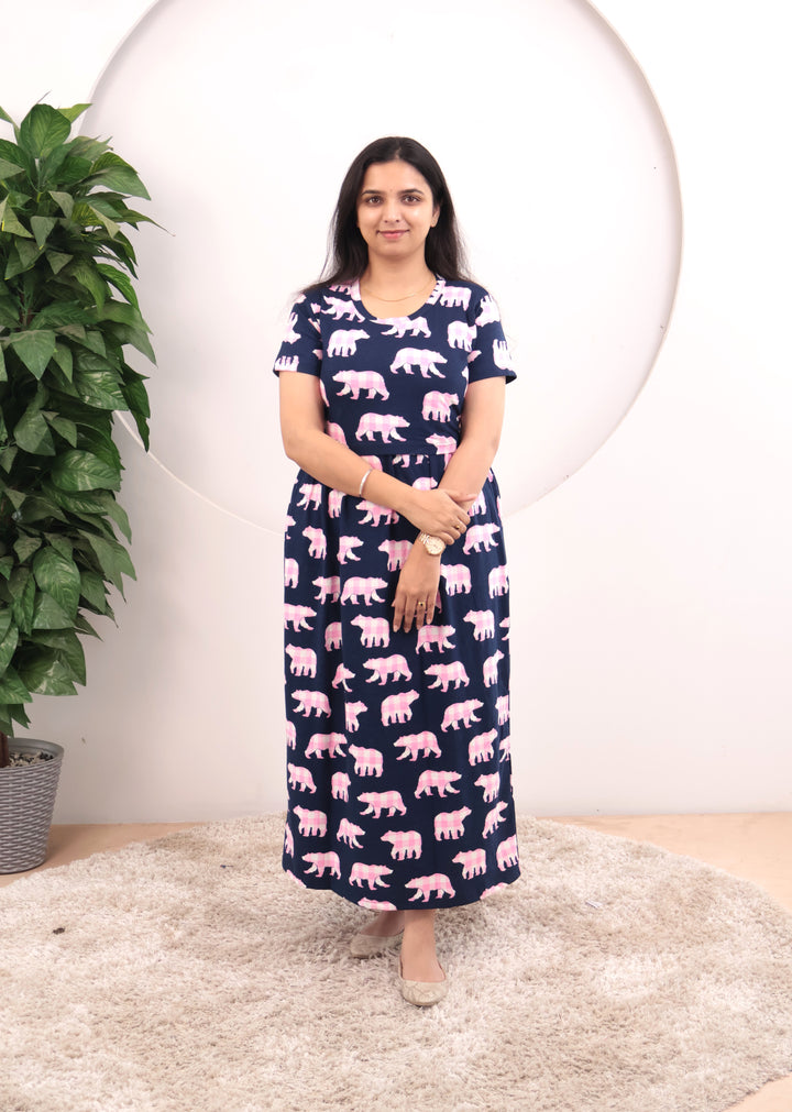 Maryam Soft Cotton Full Length Maternity Loungewear