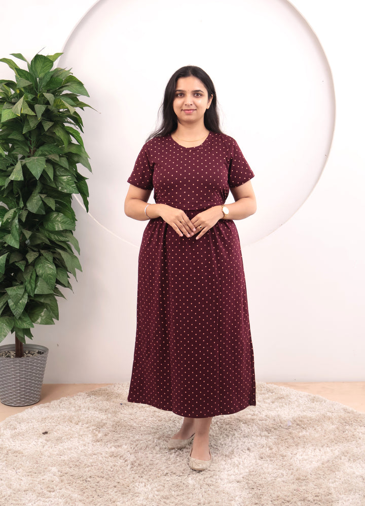 Ishvika Soft Cotton Full Length Maternity Loungewear