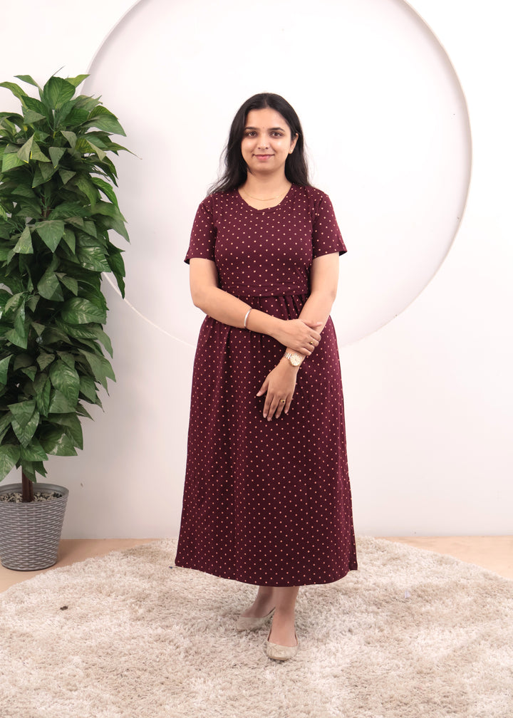 Ishvika Soft Cotton Full Length Maternity Loungewear