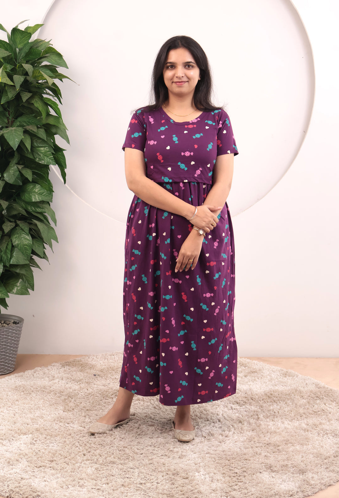 Tulika Soft Cotton Full Length Maternity Loungewear