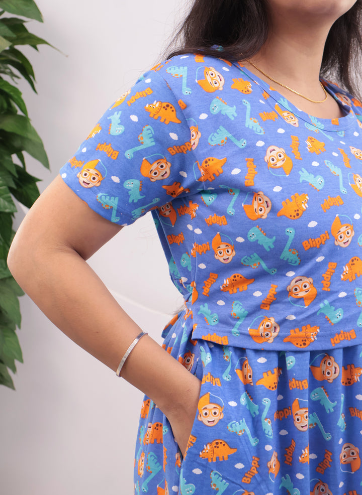 Nyxa Soft Cotton Full Length Maternity Loungewear