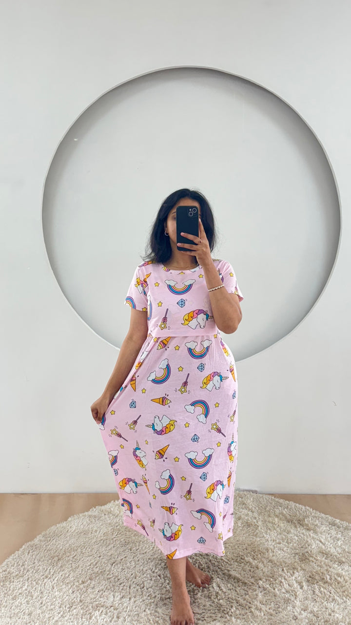 Divija SoftCotton Calf Length Maternity Loungewear