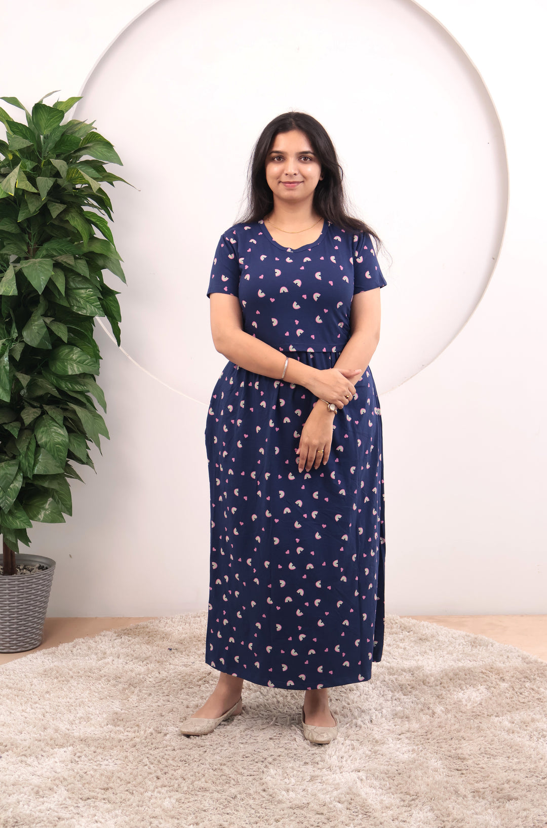 Krisha Soft Cotton Full Length Maternity Loungewear