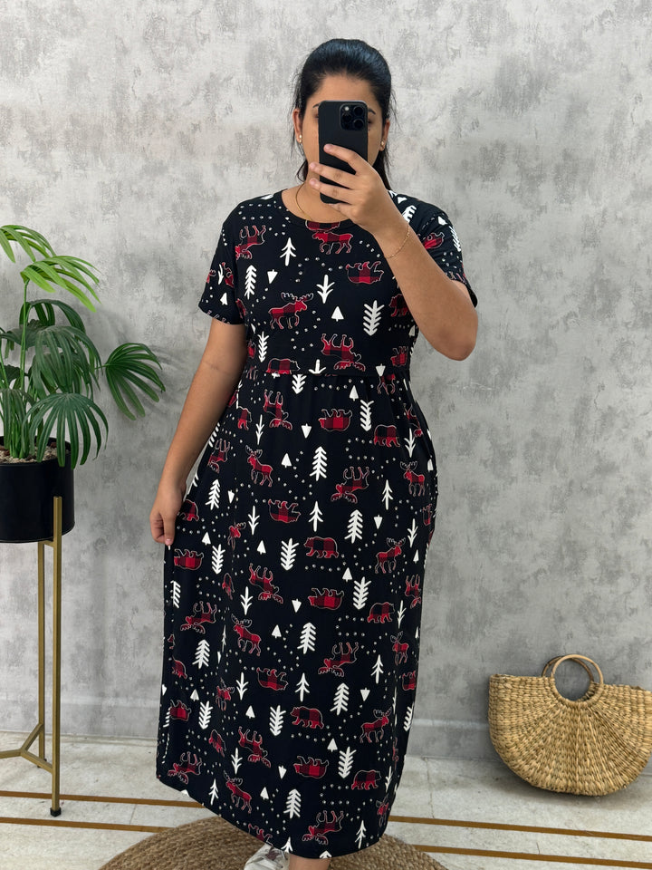 Deer SoftCotton Full Length Maternity Loungewear