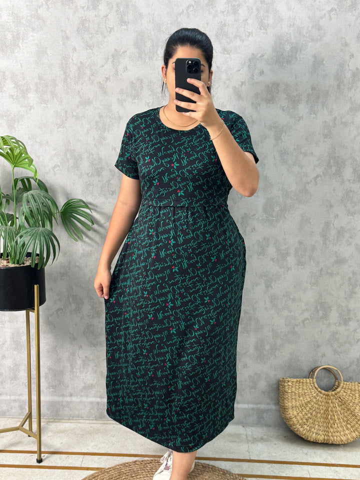 SageGreen SoftCotton Full Length Maternity Loungewear