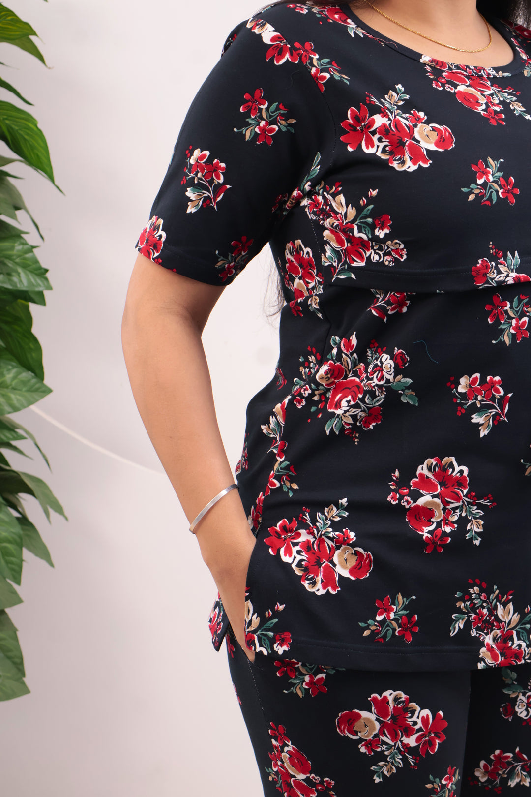 Leya SoftCotton Maternity Top Pant Set