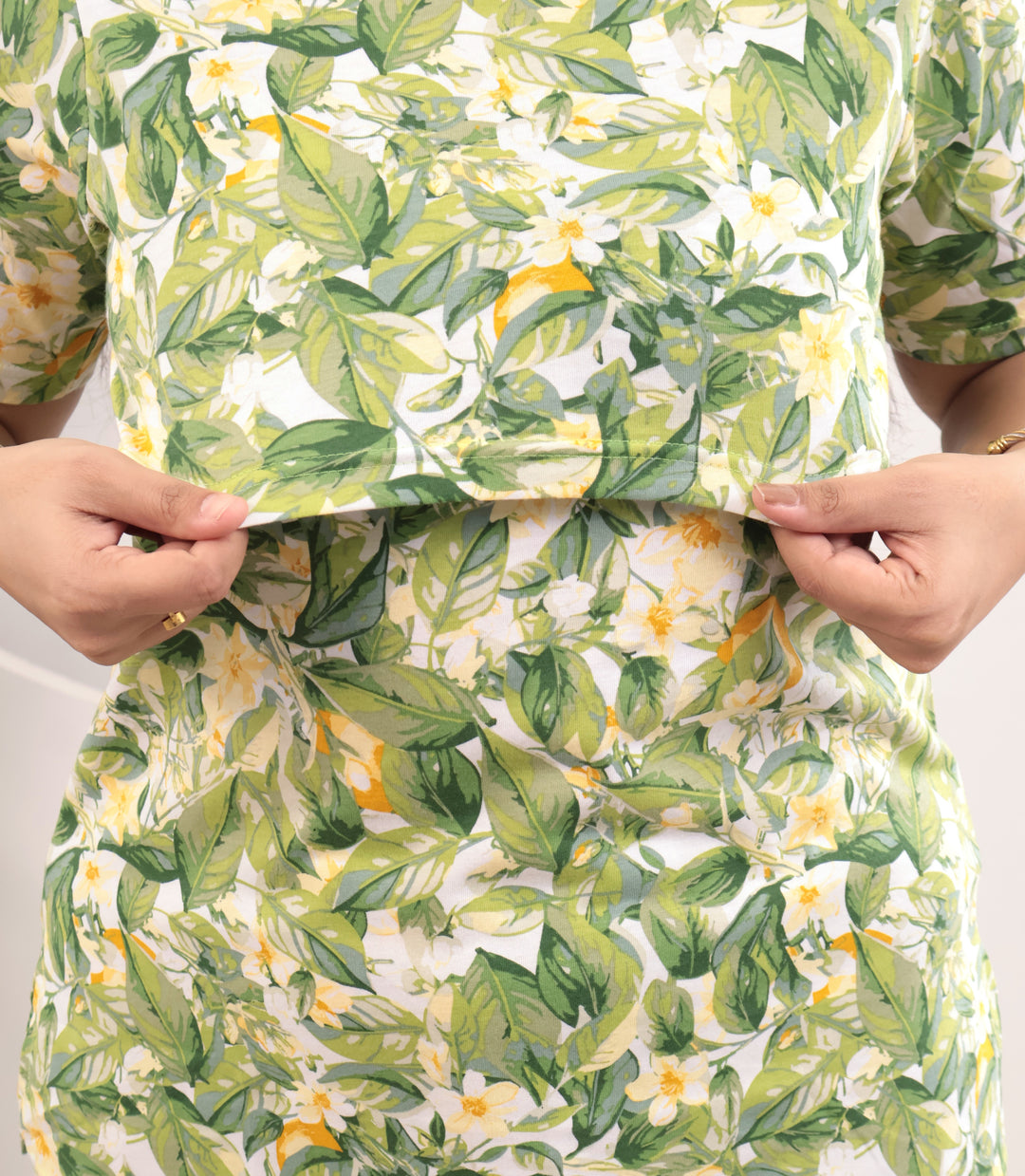 Anika1  SoftCotton Maternity Top Pant Set