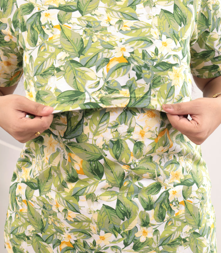 Anika1  SoftCotton Maternity Top Pant Set