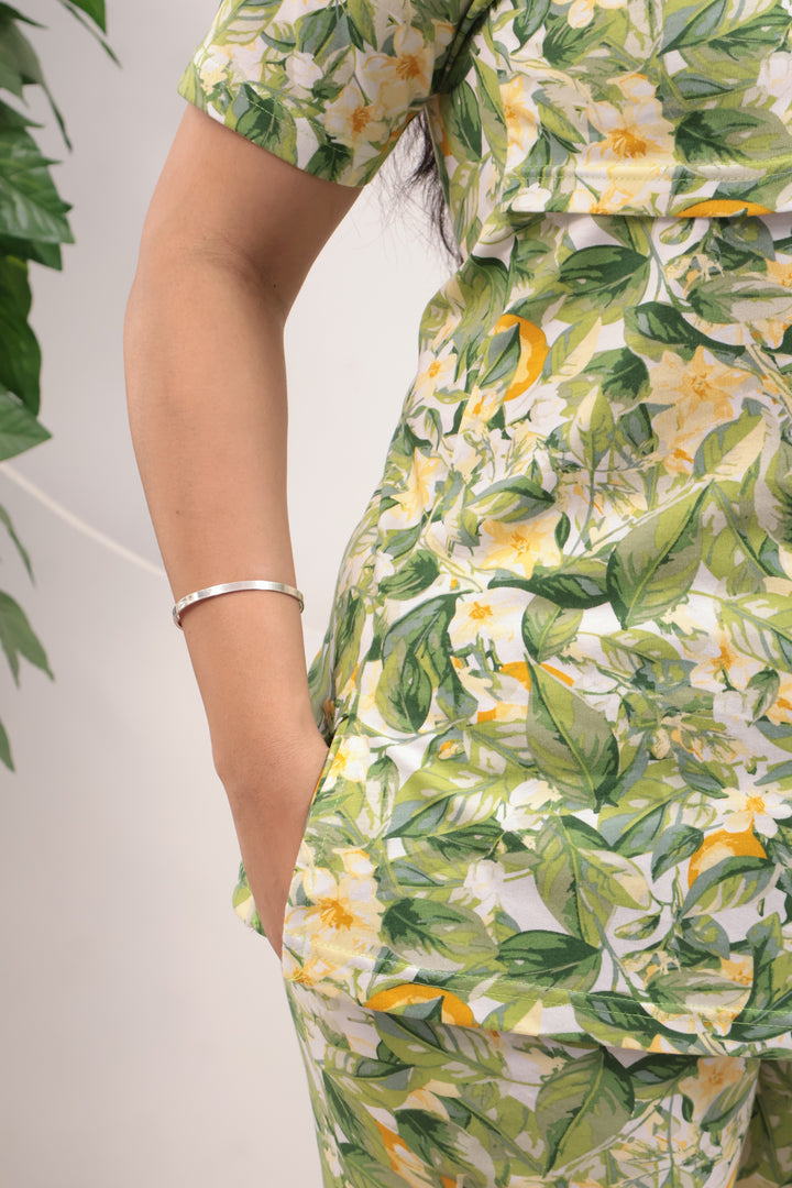 Anika1  SoftCotton Maternity Top Pant Set