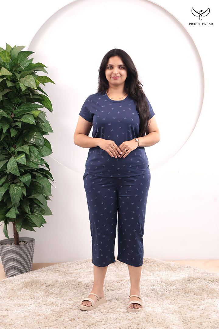 Nira1  SoftCotton Lounge Wear 3/4 Pant