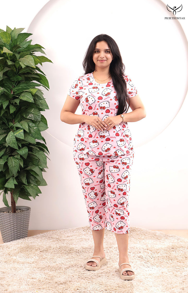 Vedya1 SoftCotton Lounge Wear 3/4 Pant