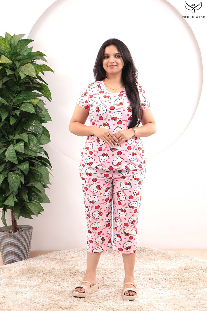 Vedya1 SoftCotton Lounge Wear 3/4 Pant