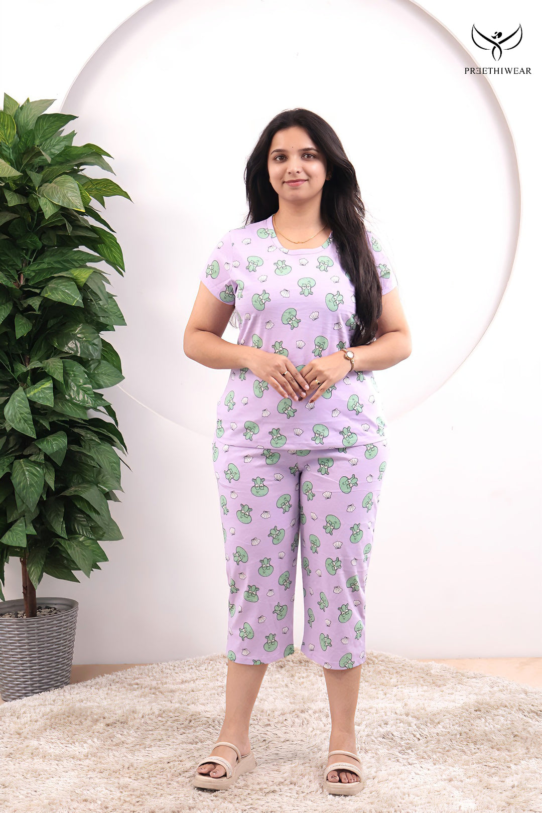 Lumae SoftCotton Lounge Wear 3/4 Pant