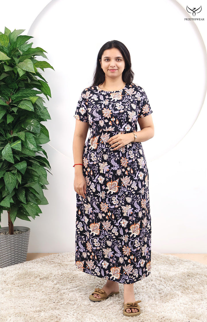 Aimi1 SoftCotton Full Length Maternity Loungewear