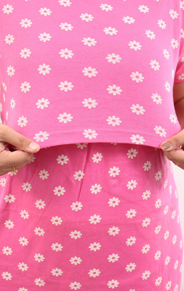 Yami1  SoftCotton Calf Length Maternity Loungewear