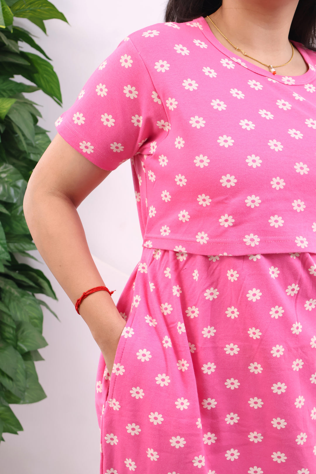Yami1  SoftCotton Calf Length Maternity Loungewear