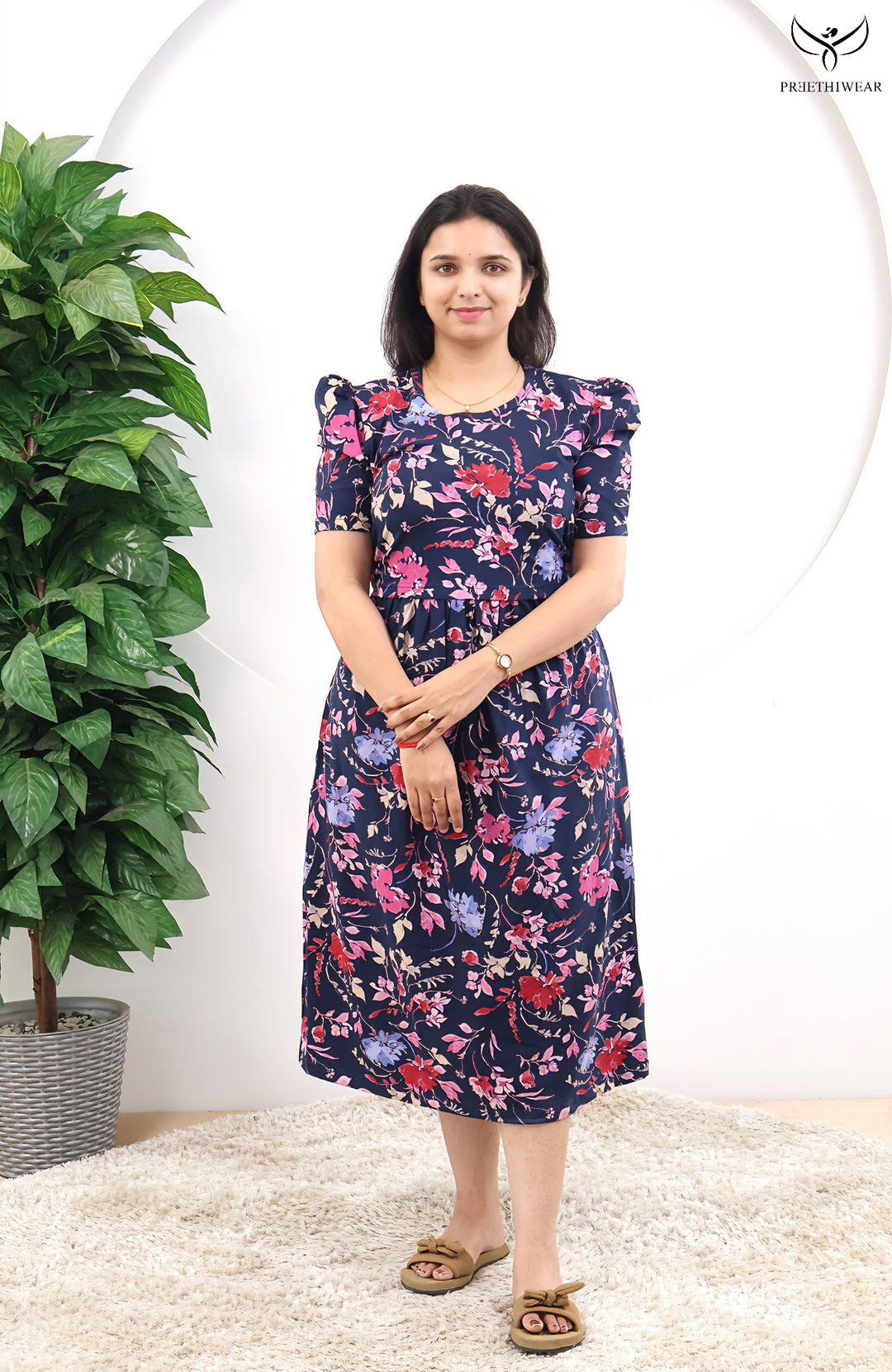 Iyla2 SoftCotton Calf Length Maternity Loungewear