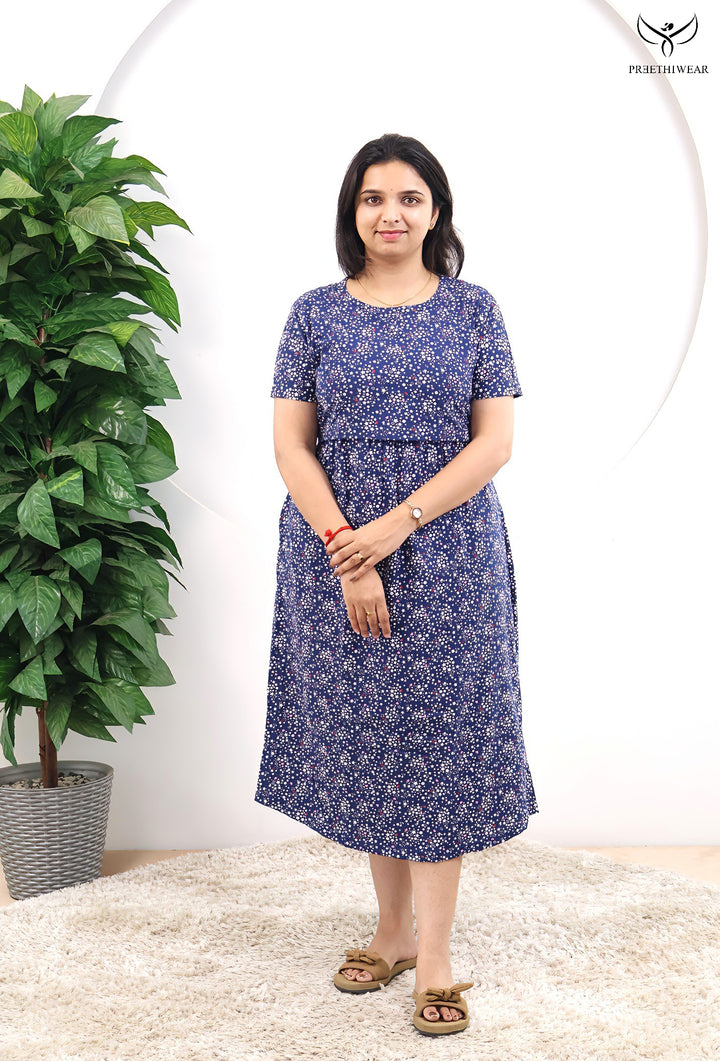 Rishya SoftCotton Calf Length Maternity Loungewear