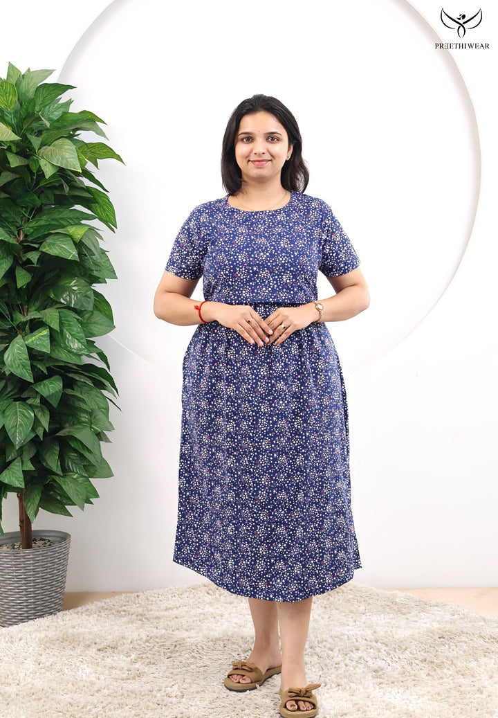 Rishya SoftCotton Calf Length Maternity Loungewear