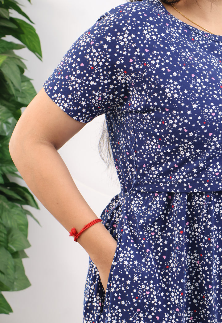 Rishya SoftCotton Calf Length Maternity Loungewear