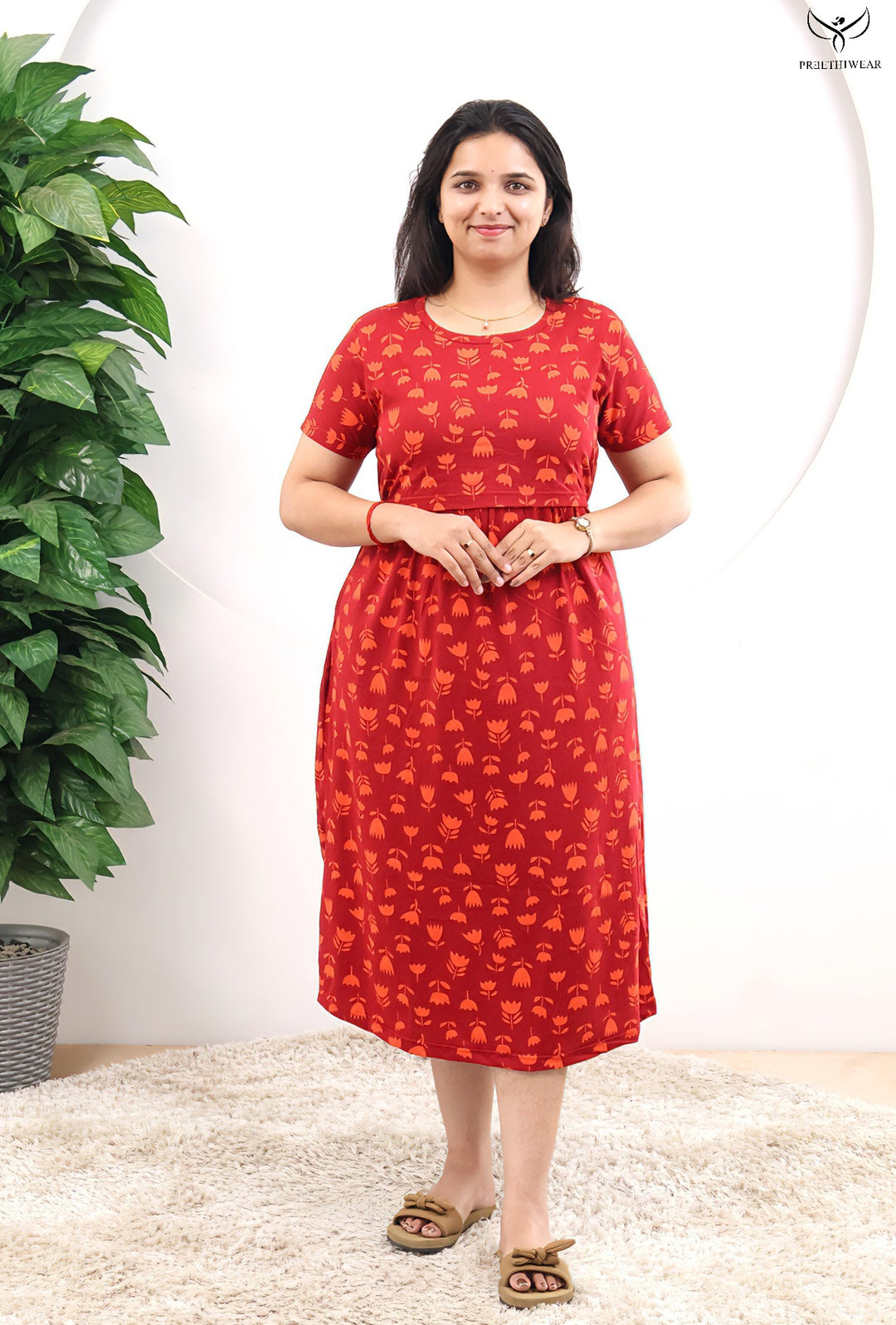 Neera SoftCotton Calf Length Maternity Loungewear