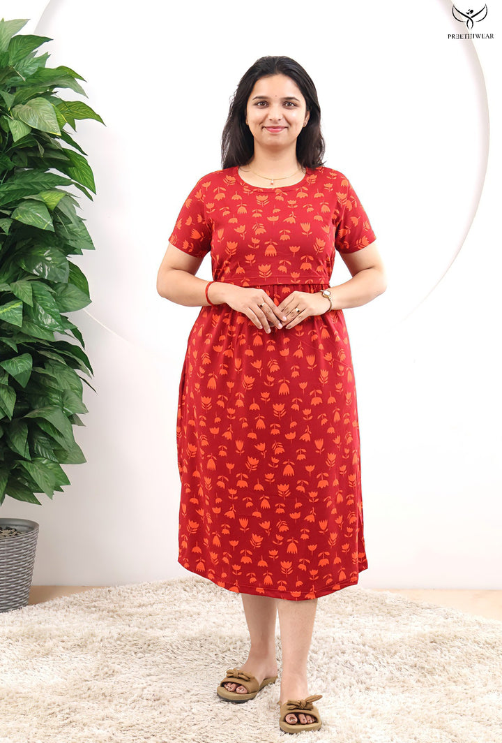Neera SoftCotton Calf Length Maternity Loungewear