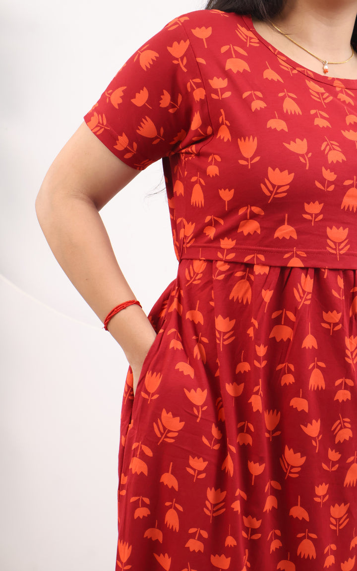 Neera SoftCotton Calf Length Maternity Loungewear