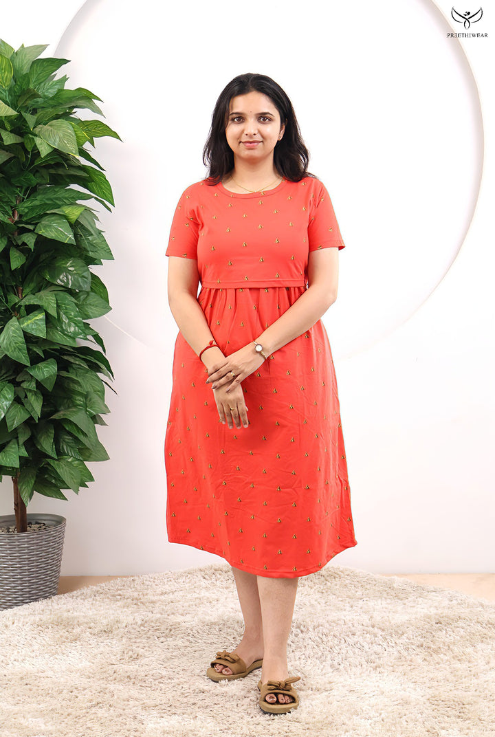 Veha1 SoftCotton Calf Length Maternity Loungewear