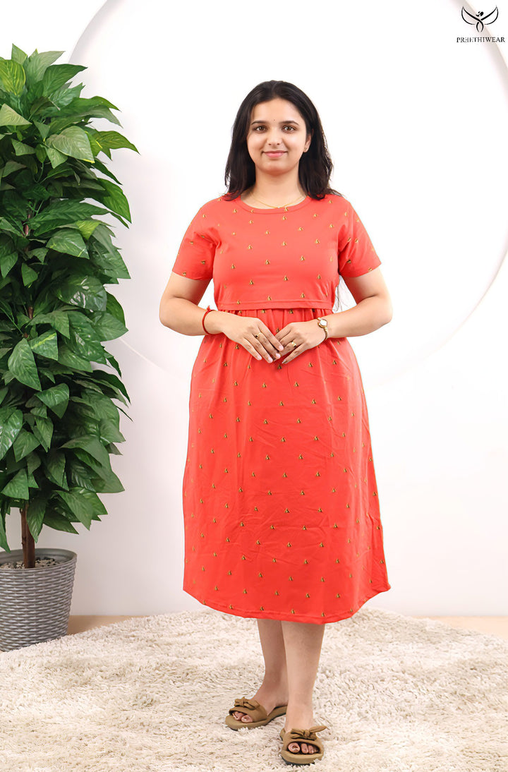 Veha1 SoftCotton Calf Length Maternity Loungewear