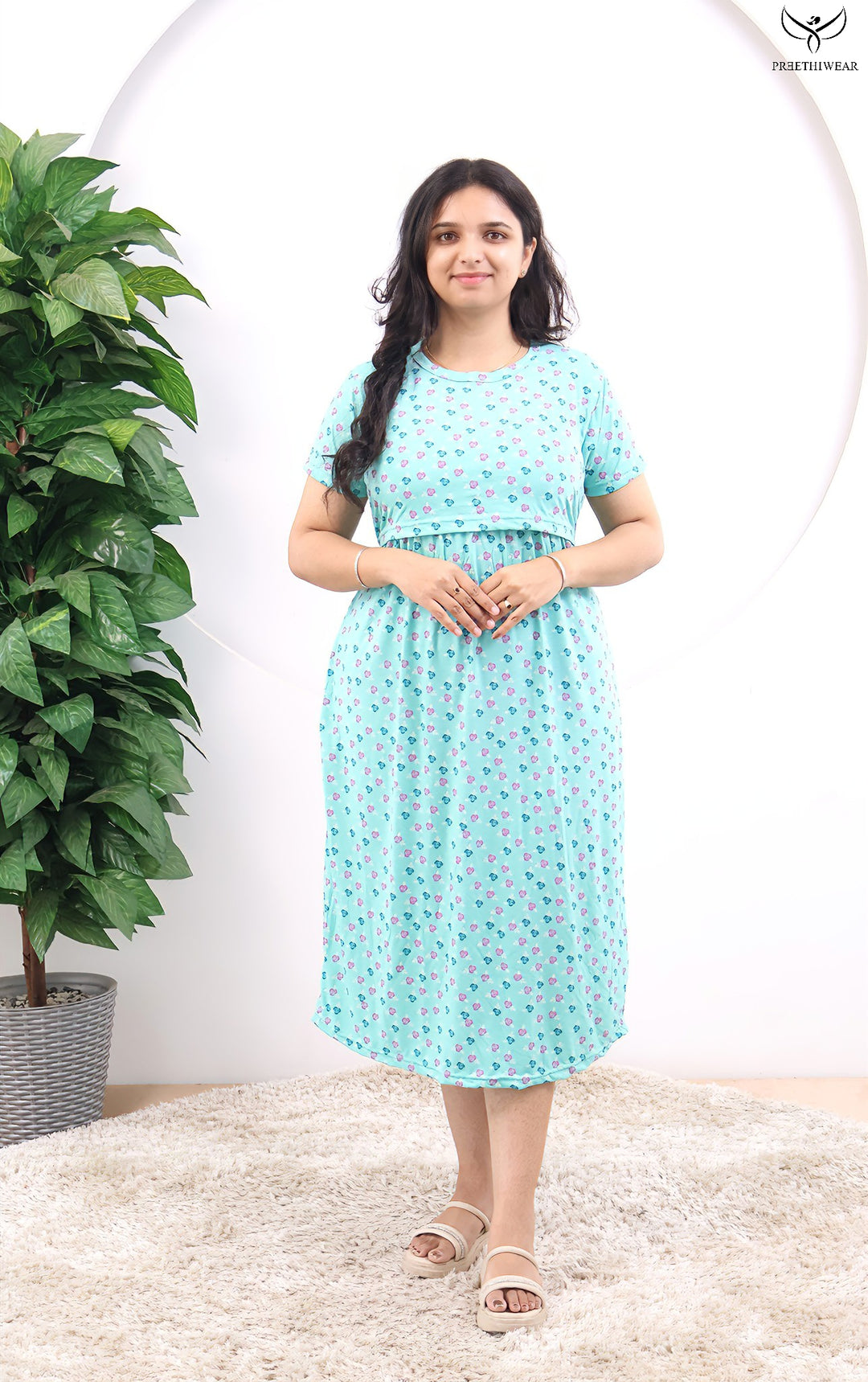 Nori SoftCotton Calf Length Maternity Loungewear